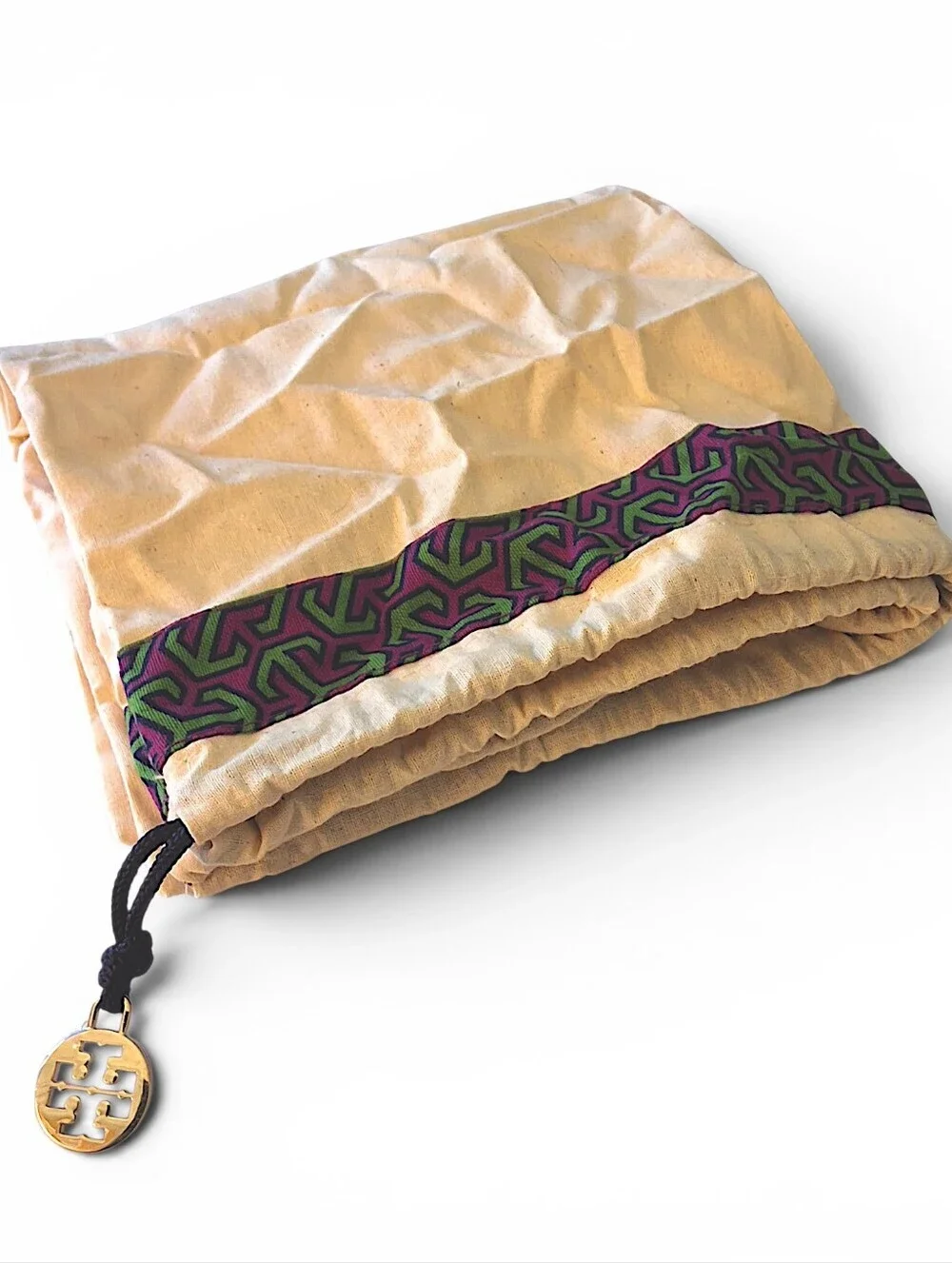 Tory Burch Leather Envelope Clutch NWOT Chevron Inlay Dust Bag Included